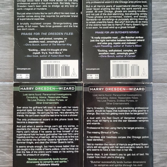 DRESDEN FILES BOOKS SET LOT OF 4 #2-5 BY JIM BUTCHER VINTAGE COVERS EARLY 2000s - Picture 2 of 12